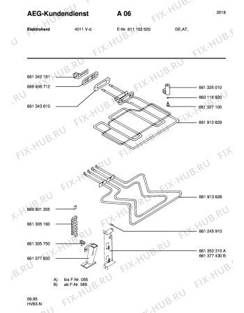 Взрыв-схема плиты (духовки) Aeg 4011V-D - Схема узла Section5